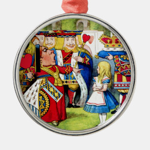 Ornement En Métal Alice rencontre la reine des coeurs au pays des