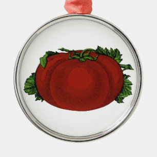 Ornement En Métal Aliments vintages, tomates mûres, légumes et fruit