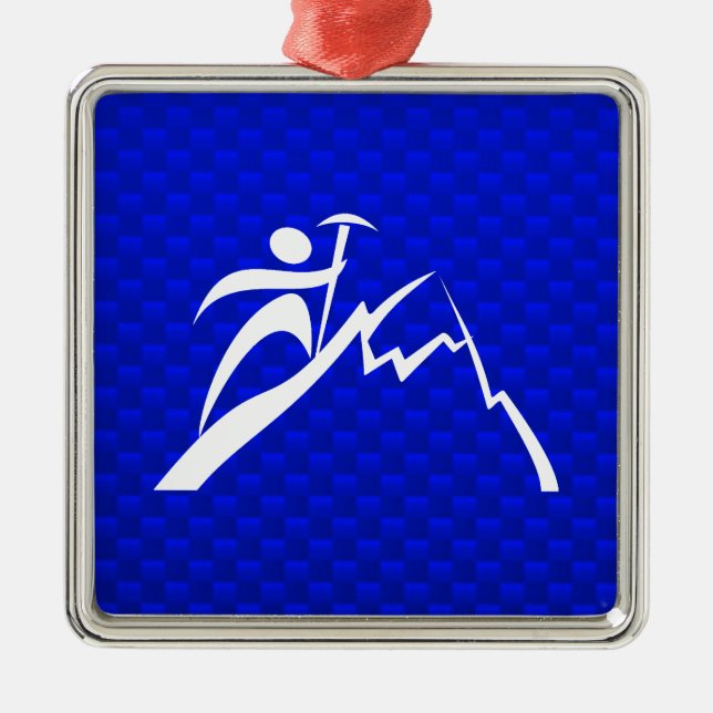 Ornement En Métal Alpinisme bleu (Devant)
