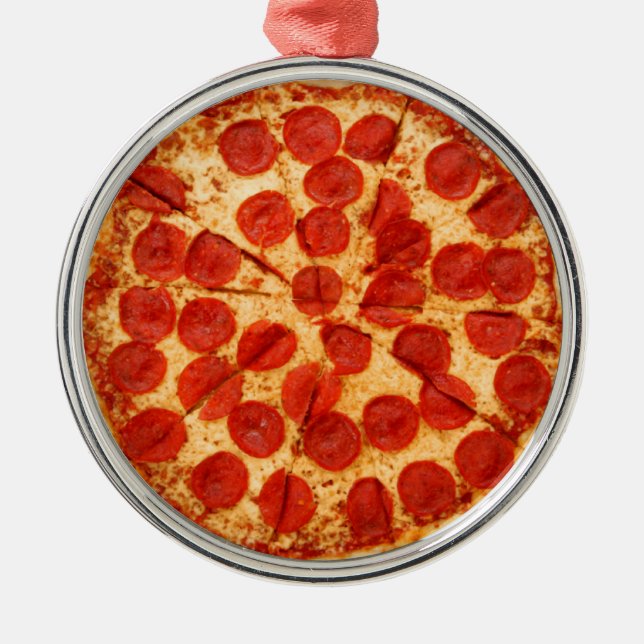 Ornement En Métal amant classique de pizza (Devant)