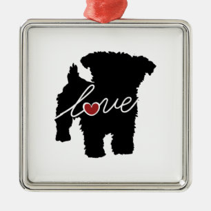 Ornement En Métal Amour de Yorkiepoo (Yorkie/caniche)