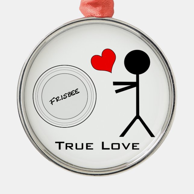 Ornement En Métal Amour vrai de frisbee final (Devant)