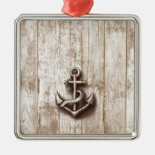 Ornement En Métal Ancrage nautique rustique vintage tendance