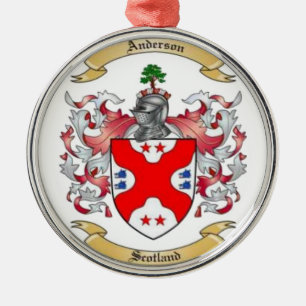 Ornement En Métal Anderson Family Crest*