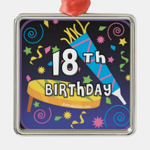 Ornement En Métal Anniversaire 18 ans