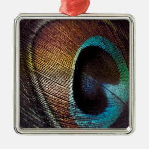 Ornement En Métal Antique Hues Peacock Feather Eye