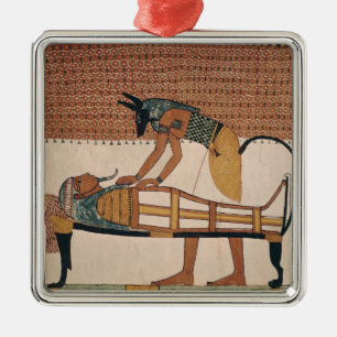 Ornement En Métal Anubis s'occupe de la maman de Sennedjem
