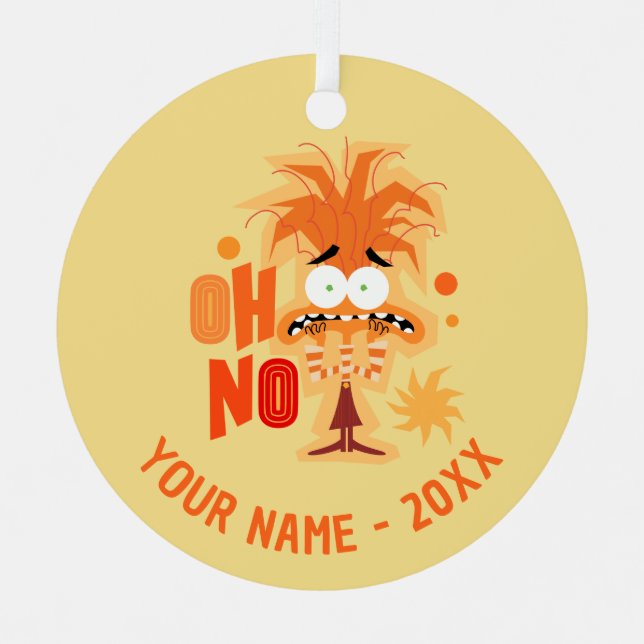 Ornement En Métal Anxiété "Oh non" (Recto)