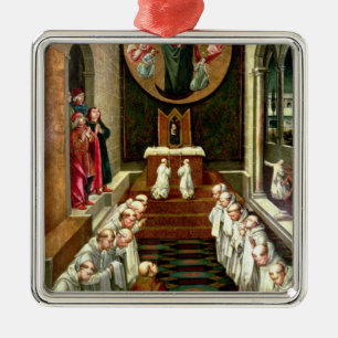 Ornement En Métal Apparition de la Vierge à une Communauté