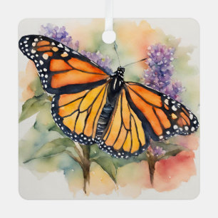 Ornement En Métal Aquarelle Monarch Papillon Imprimer