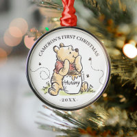 Aquarelle Winnie l'Ooh | Noël du bébé
