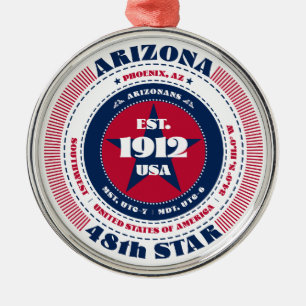 Ornement En Métal Arizona 48e cérémonie de Noël d'État