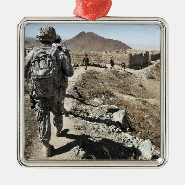 Ornement En Métal Armée nationale afghane et soldats américains (Devant)