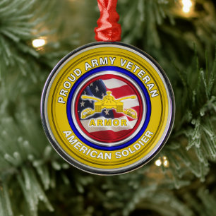 Ornement En Métal Armure de l'Armée Noël vétéran