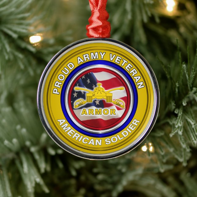 Ornement En Métal Armure de l'Armée Noël vétéran (Arbre)