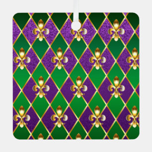 Ornement En Métal Arrière - plan de bijoux Mardi Gras