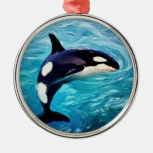 Ornement En Métal Art Orca