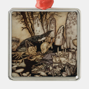 Ornement En Métal Arthur Rackham   Peter Pan dans des jardins de