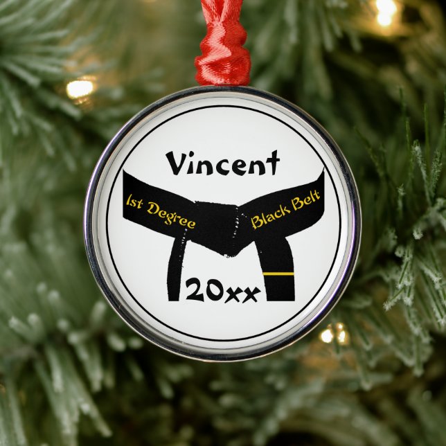 Ornement En Métal Arts martiaux 1er degré Ceinture noire (Arbre)