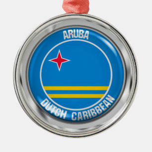 Ornement En Métal Aruba Round Emblem