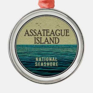 Ornement En Métal Assateague Island National Seashore Ocean Birds