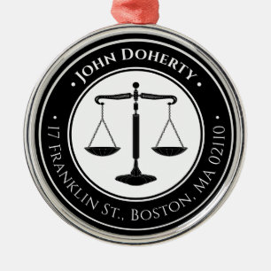 Ornement En Métal Attorney At Law   Scales of Justice