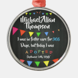 Ornement En Métal Aujourd'hui j'ai été adopté de l'accueil - nom
