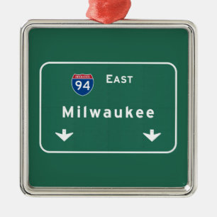 Ornement En Métal Autoroute d'autoroute nationale de WI de Milwaukee