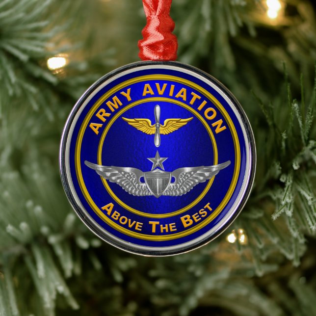 ORNEMENT EN MÉTAL AVIATION DE L'ARMÉE (Arbre)