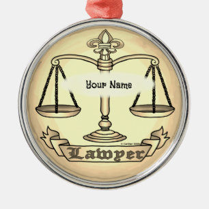 Ornement En Métal Avocat Justice Scales