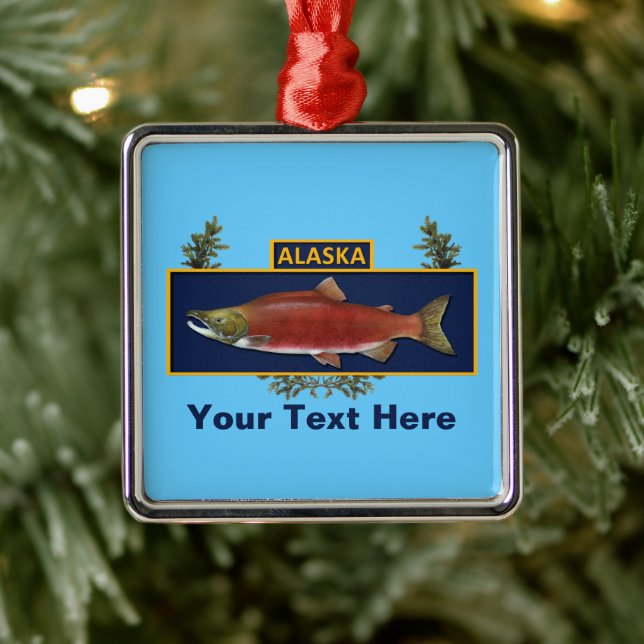 Ornement En Métal Badge du pêcheur de combat de l'Alaska (Arbre)