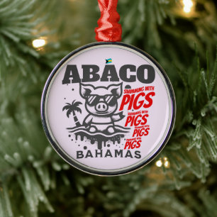 Ornement En Métal Bahamas Souvenir Cadeau : Abaco Bahamas Pigs de na