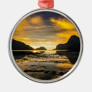 Ornement En Métal Baie d'El Nido au coucher du soleil