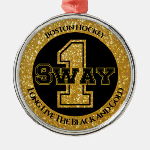 Ornement En Métal Balancement de hockey de Boston 1