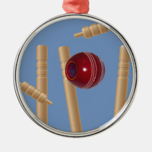 Ornement En Métal Balle Et Pompes De Cricket,