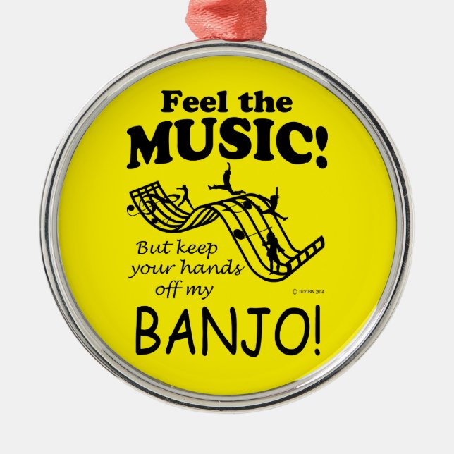 Ornement En Métal Banjo Sent La Musique (Devant)