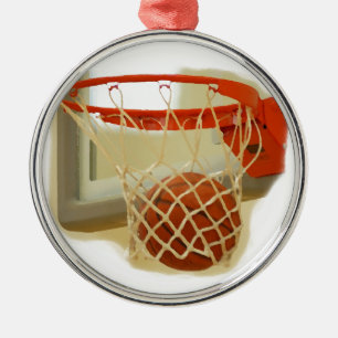 Ornement En Métal Basket-ball en chute libre