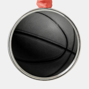 Ornement En Métal Basket-ball noir et blanc