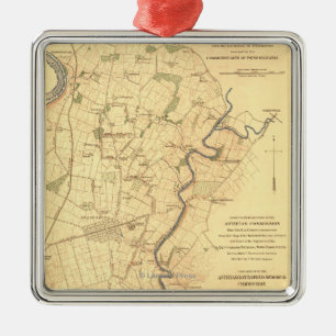 Ornement En Métal Bataille d'Antietam - carte panoramique de guerre