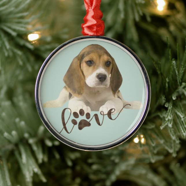 Ornement En Métal Beagle (Arbre)