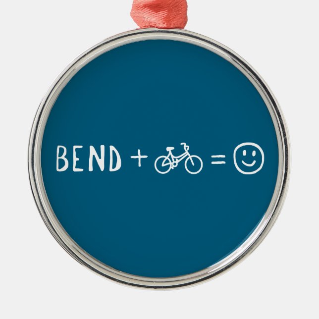 Ornement En Métal Bend Oregon Plus Bikes Makes You Happy (Devant)