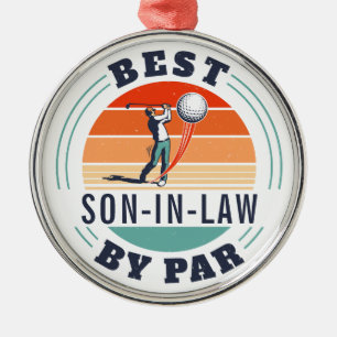 Ornement En Métal Best Son in Law Par Par Retro Custom Golf