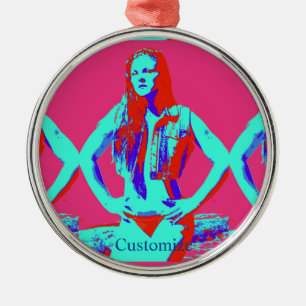 Ornement En Métal Bikini à tête rouge Thunder_Cove