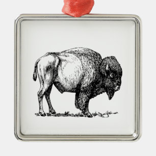 Ornement En Métal Bison de Buffalo américain
