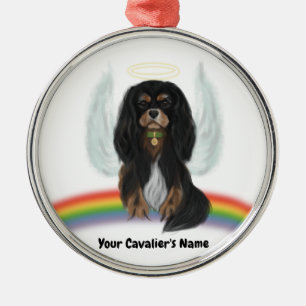Ornement En Métal Black and Tan Cavalier Pet Loss Ornament