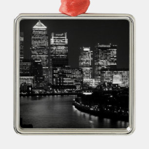 Ornement En Métal Black White London City Night UK Travel
