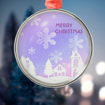 Blanche Violet Translucide Snowflakes Snow House