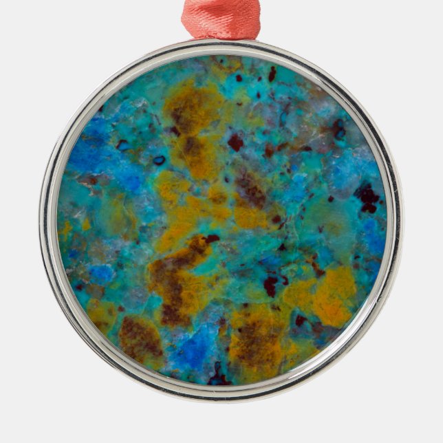 Ornement En Métal Bleu tacheté Jasper (Devant)