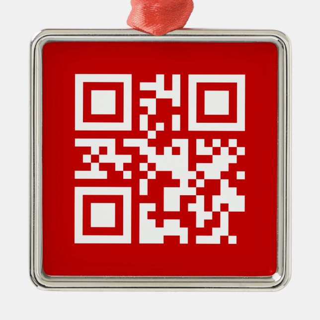 Ornement En Métal Bonne année ! — Code QR (Devant)