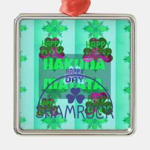 Ornement En Métal Bonne Saint Patrick's Day Hakuna Matata Art Print